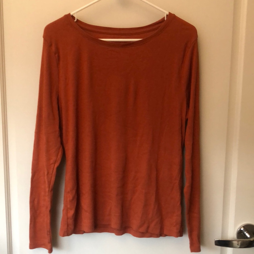 A New Day Orange ribbed long sleeve
